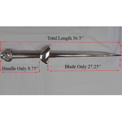 Stainless Steel Collapsible Sword 0.9 Lb