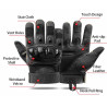 Tactical Full Finger Gloves Black