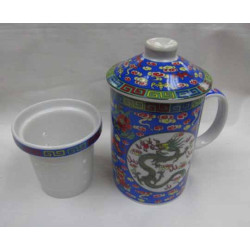 Chinese Porcelain(Ceramic) Teacup-Blue Dragon